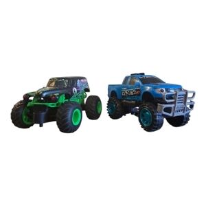 Monster Truck Toy Set - Green and Blue